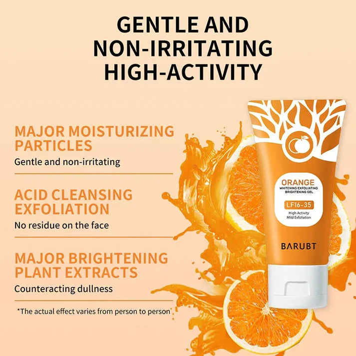 Orange Exfoliating Gel – Gentle Facial & Body Scrub for Dead Skin Removal & Deep Cleansing (50g)