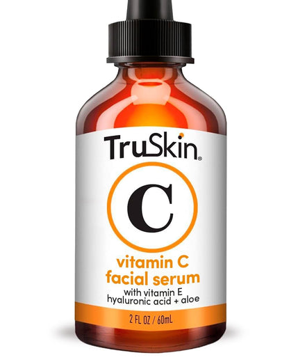 TruSkin Vitamin C Serum For Face – Anti Aging Formula with Vitamin C, Hyaluronic Acid, Vitamin E – Brightening Serum – Improve Appearance of Dark Spots, Tone, Fine Lines & Wrinkles, 1 Fl Oz