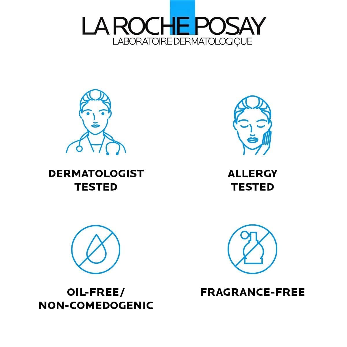 La Roche-Posay Acne Skin Care Set, Toleriane Double Repair Matte Moisturizer 75ml & Effaclar Medicated Gel Cleasner 100ml, Gel Moisturizer with Niacinamide & Acne Cleasner with Salicylic Acid