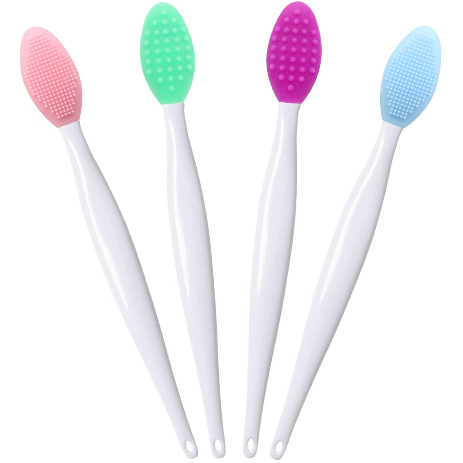 Lip Scrub Brush,Lip Scrubber Exfoliator,Double-Sided Silicone Exfoliating Tool,Gentle Lip Exfoliator Scrubber Brush for Smooth,Soft,Bright,and Healthy Lips(3 PCS)