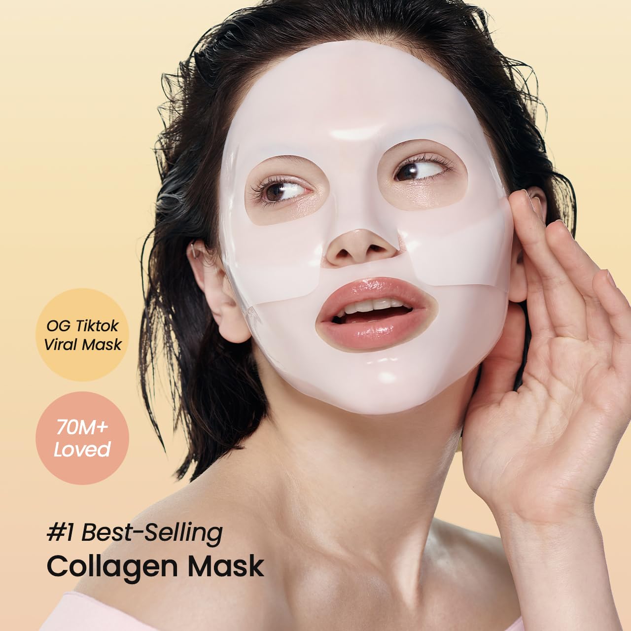 Bio-Collagen Real Deep Mask – Hydrating Overnight Hydrogel Face Mask for Firm, Smooth & Plump Skin (4 Sheets)