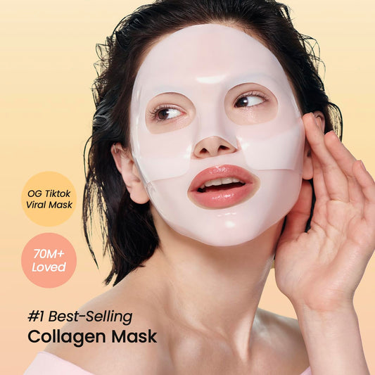 Bio-Collagen Real Deep Mask – Hydrating Overnight Hydrogel Face Mask for Firm, Smooth & Plump Skin (4 Sheets)