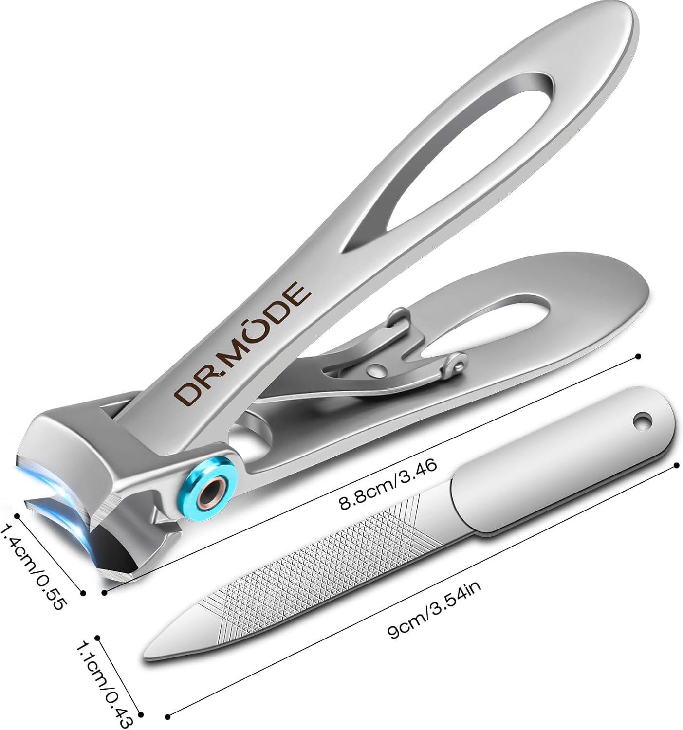 Nail Clippers for Men Thick Nails -DRMODE Heavy Duty Large Toenail Clippers for Thick Nails with Wide Jaw Opening, Ultra Sharp Stainless Steel Finger Nail Clippers Cutter for Tough Nail Seniors Adult