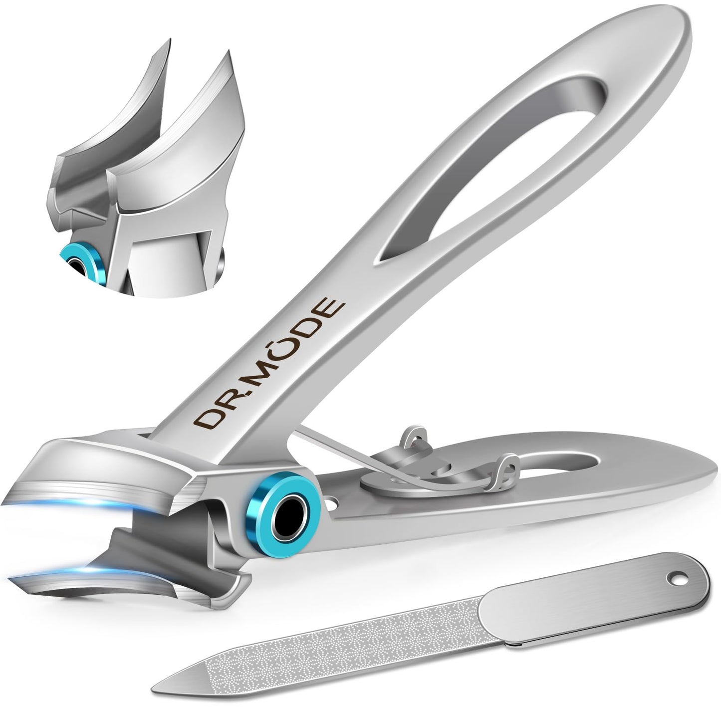 Nail Clippers for Men Thick Nails -DRMODE Heavy Duty Large Toenail Clippers for Thick Nails with Wide Jaw Opening, Ultra Sharp Stainless Steel Finger Nail Clippers Cutter for Tough Nail Seniors Adult