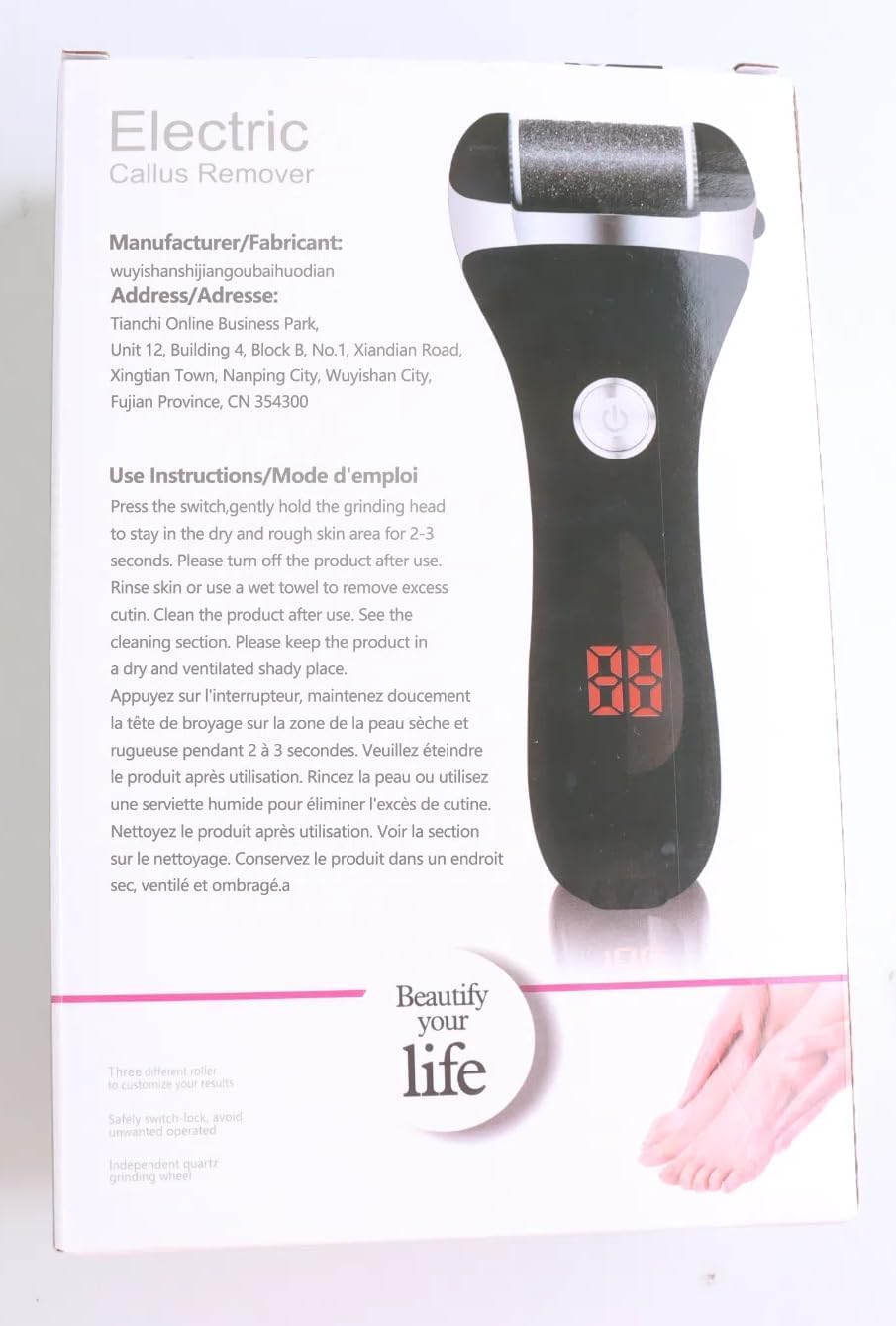 Electric Foot Callus Remover Kit, Elmchee Rechargeable Callous removers 3 Grinding Heads Waterproof Foot Scrubber File, Professional Pedicure Tools kit Feet Care for Dead, Cracked Dry Skin