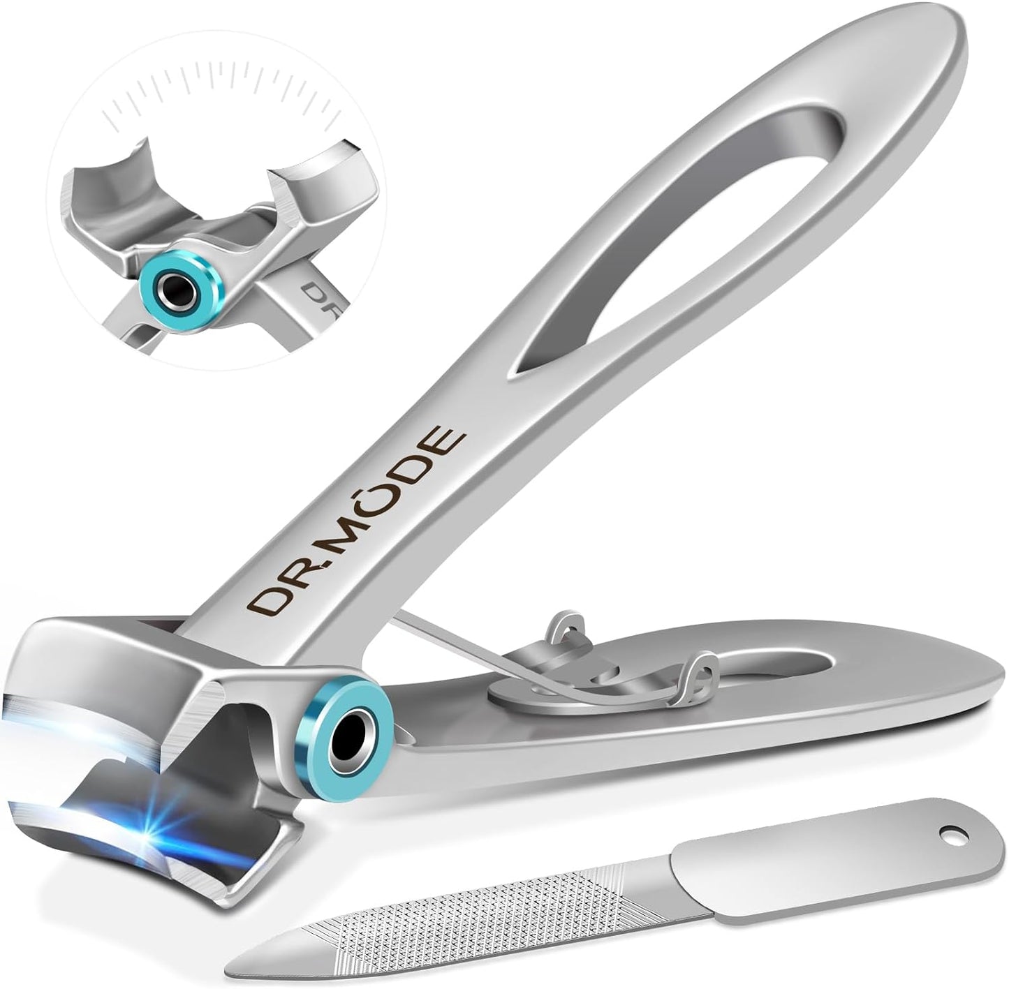 Nail Clippers for Men Thick Nails -DRMODE Heavy Duty Large Toenail Clippers for Thick Nails with Wide Jaw Opening, Ultra Sharp Stainless Steel Finger Nail Clippers Cutter for Tough Nail Seniors Adult