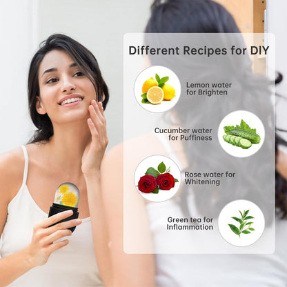 Ice Roller for Face and Eye, Ice Face Roller, Ice Roller Skin Care Tools Gifts for women,Silicone Ice Mold for Beauty(Black)