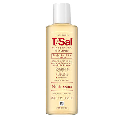 Neutrogena T/Sal Therapeutic Shampoo for Scalp Build-Up Control with Salicylic Acid, Scalp Treatment for Dandruff, Scalp Psoriasis & Seborrheic Dermatitis Relief, 4.5 fl. oz