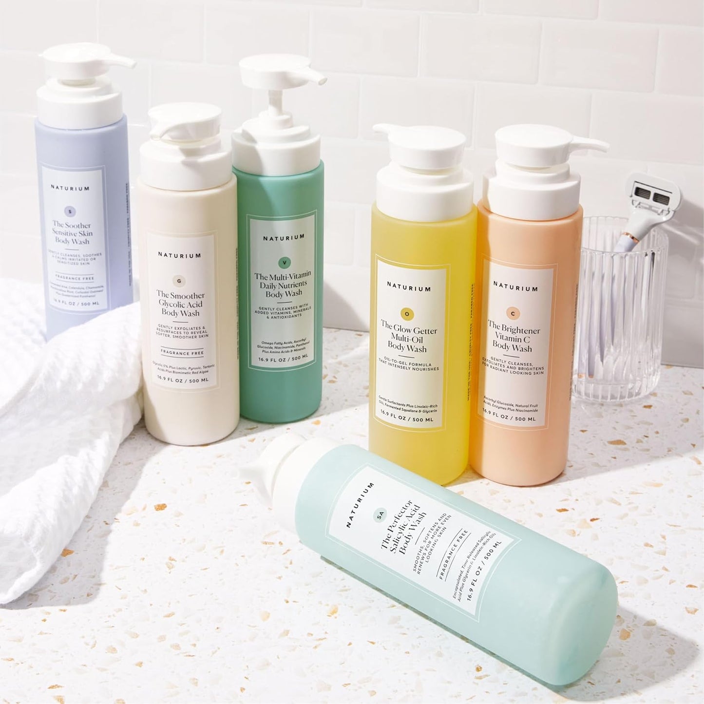 Naturium The Perfector Salicylic Acid Body Wash, Gentle & Smoothing Cleanser, 16.9 oz