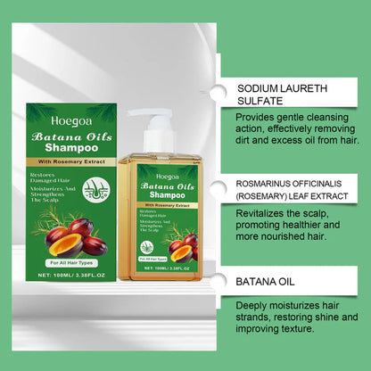 Batana Oil Shampoo – Strengthens Hair, Restores Damage & Controls Dandruff